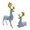 Blue, variant on Baoblaze 2 Pieces Deer Figurines Desktop Ornament Resin Elk Statue Miniature Figurine for Yellow
