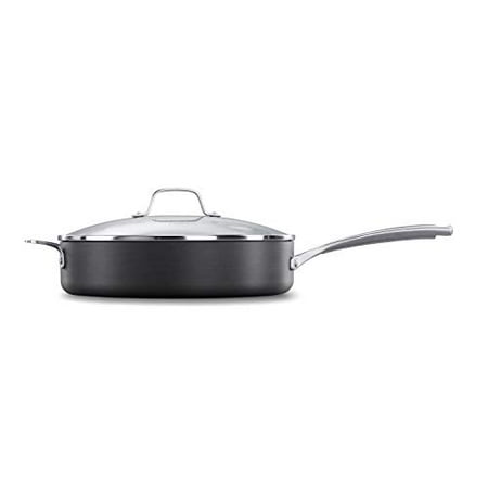 

Used Calphalon Classic Nonstick Saute Pan with Cover 5 Quart Grey