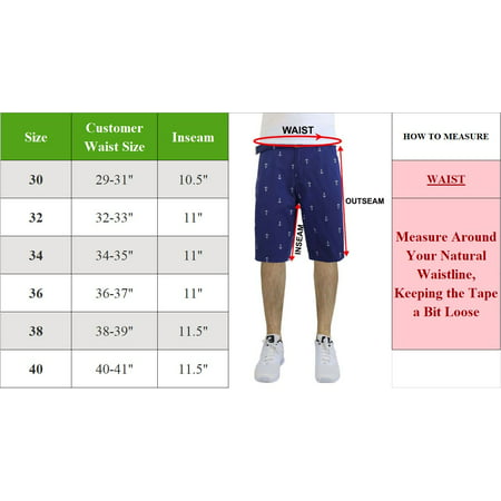 GBH - Men's Printed Cotton Stretch Flat-Front Shorts - Walmart.com ...