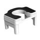 thumbnail image 3 of Taburete de inodoro antideslizante compacto para baño, silla de inodoro en cuclillas, asiento de inodoro elevado 185 cm negro blanco, 3 of 9
