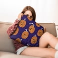 thumbnail image 6 of Halloween Pumpkin Throw Pillow Cases Evil Pumpkin Pillow Cover Sofa Bed Throw Cushion Cover for Living Room Decoration,18x18 Inch (2Pcs), 6 of 6