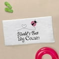 thumbnail image 4 of CafePress - World's Best Big Cousin - Large Beach Towel, Soft 30"x60" Towel with Unique Design, 4 of 4