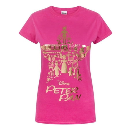 Disney Womens Peter Pan Gold Foil T-Shirt