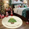 thumbnail image 5 of Christmas Welcome Carpet Fuzzy Polyester Rug Anti-Slip Holiday Mat for Entryway Living Room Bathroom Bedroom Decor, 5 of 5