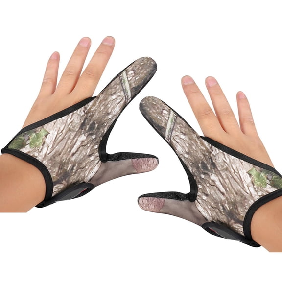 1 Pair Flexible Fishing Gloves, Fishing Gloves Index Finger Casting-Gloves, Antislip Thumb Fishing Glove, BreathableNeoprenes Fishing Gloves for Fishing Motorcycling Running Hiking