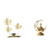 thumbnail image 1 of Estatua de figura,Estatuas de hojas y flores de metal,esculturas decorativas,Figuras decorativas para el hogar,para estante,mesa o vitrina.,Quemador de incienso árabe,Porta incienso, 1 of 8