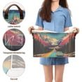 thumbnail image 5 of Yayeee Foldable Storage Basket for Shelves with Handles Waterproof Cloth Bins, Colorful Road, 5 of 7