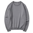 thumbnail image 4 of Women's Casual Crew Neck Sweatshirt Loose Soft Long Sleeve Pullover Tops Dark Gray 2XL, 4 of 7