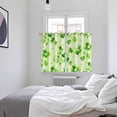 thumbnail image 3 of St. Patrick's Day Kitchen Curtains Window Panels, Watercolor Shamrock Polka Dots Light Green Insulated Window Treatment Curtain, Grommet Curtains for Bedroom/Living Room/Bathroom, 2 Piece 52"Wx63"L, 3 of 8