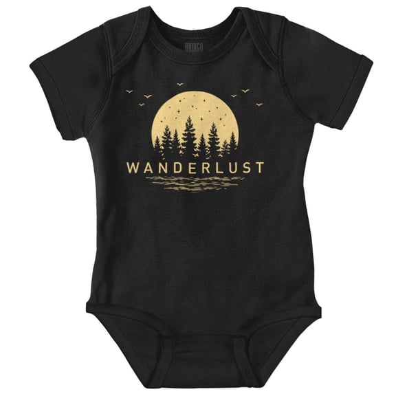 Night Sky Moon Outdoor Wanderlust Romper Boys or Girls Infant Baby Brisco Brands NB