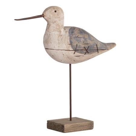 - A&B Home Carved Out Wood Bird On Stand, 13x3.5x13 inches