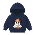thumbnail image 2 of SERTG Kids Halloween Hoodie Sweatshirt with Cute Printed Fashion Soft Comfortable Long Sleeved Top for Children 2-7 Years(Navy,4 Years), 2 of 5