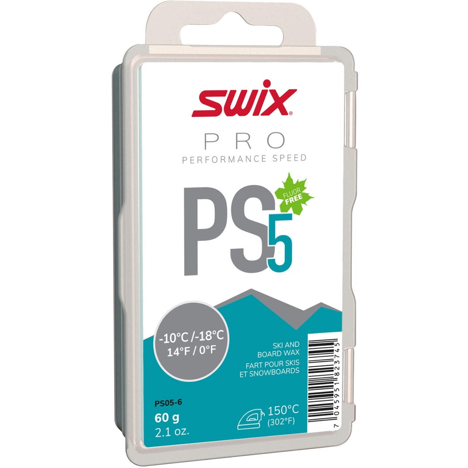 Swix PS6 Blue Fluoro-Free Ski Wax: Eco-Friendly Maintenance for