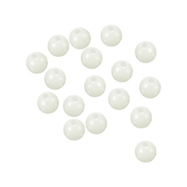 Unique Bargains Uxcell 6mm Round Soft Plastic Luminous Glow Fishing Beads Tackle Tool White 200 Pieces White 6mm