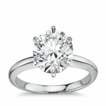 2CT Round Cut Moissanite VVS1/D Solitaire Ring 14k White Gold over for Women Gifts Fine Jewelry