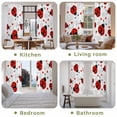 thumbnail image 6 of Cartoon Animals Kitchen Curtains, Funny Modern Simple Red Love Stripes Light Filtering Window Curtain Panels, 2Pcs Rod Pocket Window Treatments Set for Living Room Bathroom Bedroom 52x72 Inches, 6 of 9