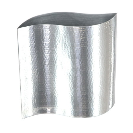 Stainless Steel Vase - Decmode Industrial 9 Inch Stainless Steel S-Shaped Decorative Vase, Silver