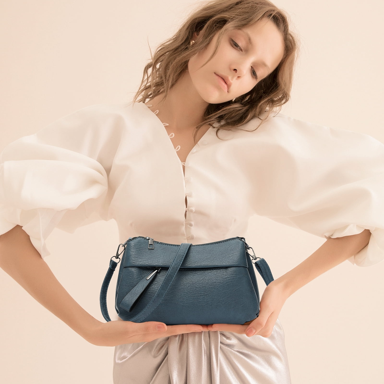 GOIACII Shoulder Bag for Women Leather Purse Crossbody Bag with Adjustable Strap