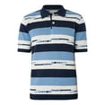 thumbnail image 5 of Far Afield Kier Pixel Stripe Polo Shirt, Blue, 5 of 5