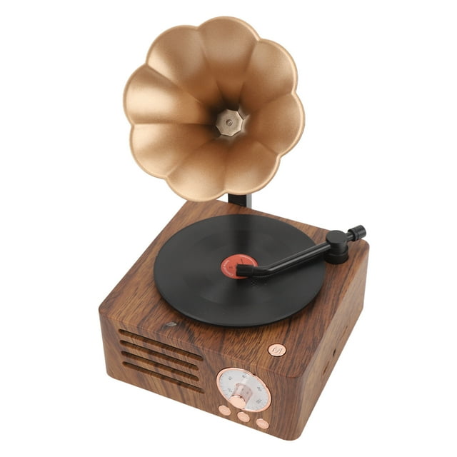 Altavoz De Grabación Vintage, De Sonido, Tocadiscos Con Bocina De Cobre, Altavoz Bluetooth, Tonos Ricos Portátiles Para Hotel