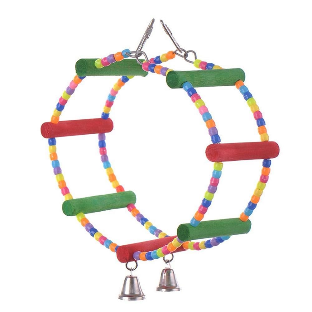 Arch Swing Bird Toy Parrot Harness Rings Toys Parakeet Cockatiel Budgie