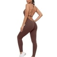 thumbnail image 5 of Lilgiuy Women's One-piece Sport Yoga Jumpsuit Running Fitness Workout Tight Pants for Camping Climbing, 5 of 5