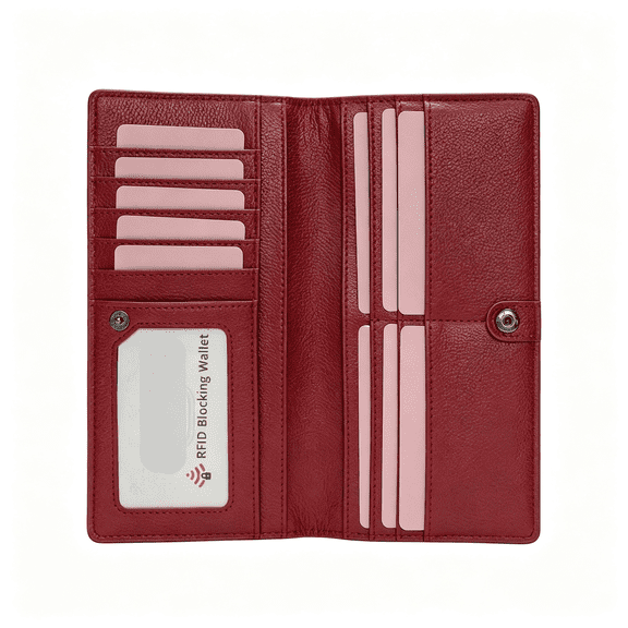 GASTROPOD Ultra Slim Thin Leather Rfid Blocking Credit Card Holder Bifold Clutch Wallets for Women, Secure Credit Card Holder for Women