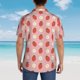 thumbnail image 4 of Balery Strawberry Camisas hawaianas de manga corta para hombre, camisas playeras de corte holgado, camisas de vacaciones con botones,Large, 4 of 7