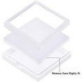 thumbnail image 4 of 6Pcs White Gemstone Display Box with Sponge Cushion Gift Boxes Clear Window Box for Jewelry Packing（2.8"x2.8"x0.8"）, 4 of 9
