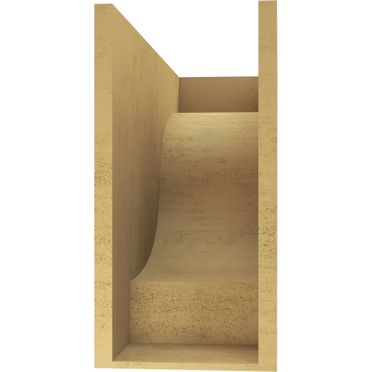 10"W x 30"D x 20"H Classic Newport Rough Cedar Woodgrain TimberThane Corbel, Primed Tan