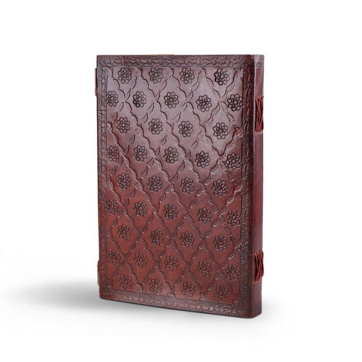 Mahetri Leather Journal Writing Notebook Infinity 7 Chakra Stone Diary For Men & Women, Notepad Gift For Artists & Writers