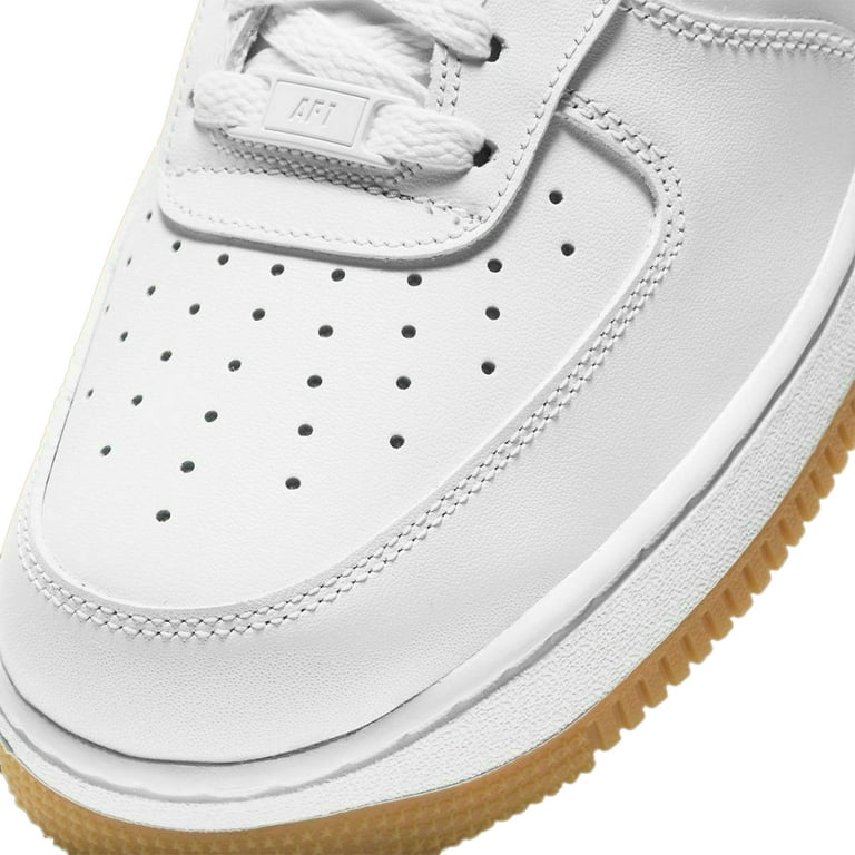 Nike Air Force 1 '07 (White/White-Gum Light Brown) 8.5