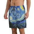 thumbnail image 2 of Goofa The Starry Night Printed Mens Swim Trunks Summer Quick Dry Short Beach Swimwear Bathing Suits-3X-Large, 2 of 9