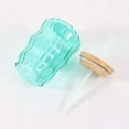 thumbnail image 2 of 18 fl oz Mainstays Glass Ribbed Green Sipper, 2 of 5