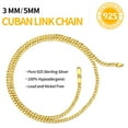 thumbnail image 7 of ChicSilver 5mm 14K Gold Plated Italian Cuban 925 Silver Necklace for Men Women , Hip-Hop Necklaces Durable Gift for Father's Day, Birthday, 7 of 7