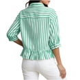 thumbnail image 6 of Sexlip Women's Blouse Short Sleeve Button Down Style Comfortable Wear Daily Wear Essential Durable Quality Fashion Forward Green M, 6 of 9