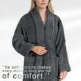thumbnail image 4 of American Soft Linen Women’s Fleece Bathrobe – Luxury Soft, Plush, Fuzzy & Warm Robe for Women, Cozy Spa Quality Adult Bathroom Lounge Robe, 4 of 10