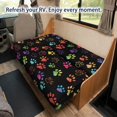thumbnail image 4 of FUIALDOLG Colorful Paw Print Pattern, Furniture Protector Washable RV Couch Covers Fit for Camper Fit for Sofa Bed Jackknife Sleeper Sofas, 4 of 7