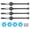 Blue, variant on YAHHU Red CVD Metal Drive Shaft Transmission Axle with Hex Adapter Upgrade Kit for RC Crawler Car Sakura D3 XIS S TB03 Heavy Duty Steel Replacement Parts Setup (44mm / 1.73 inches, 4 Pack)