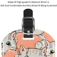 thumbnail image 4 of Square 2Pack PU Leather Cat Cruise Luggage Tag with Privacy Cover and Name ID Tag for Travel Handbags Backpacks Luggage Tags, 4 of 6