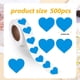 thumbnail image 3 of pstuiky Rollo de pegatinas autoadhesivas en blanco con forma de corazón (500 unidades)., 3 of 6