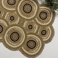 thumbnail image 4 of Set of 2, Handmade beaded placemat, beaded tablemat, 13x16 inch, gold bead charger placemats, 4 of 4
