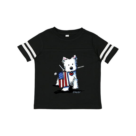 Inktastic US Flag Westie Boys or Girls Toddler T-Shirt
