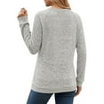 thumbnail image 2 of OALUXE Long Sleeve Shirts for Women Casual Tunic Tops Loose Fit Dressy Crewneck Lightweight Pullover Sweaters, 2 of 7