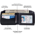 thumbnail image 3 of Alpine Swiss Zipper Bifold Wallet for Men Women RFID Protected Genuine Leather, 3 of 6
