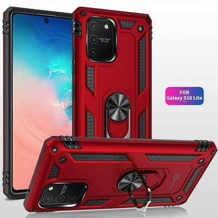 CoverON Samsung Galaxy Note 10 Lite / Galaxy A81 Case with Magnetic Car Mount Compatible Ring Holder Kickstand Phone Cover - Resistor Series