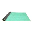 thumbnail image 2 of Ahgly Company Indoor Rectangle Solid Turquoise Blue Modern Area Rugs, 2' x 3', 2 of 4