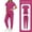 Hot Pink, variant on Womens Scrubs Set Medical Uniforms – Short Sleeve V-Neck Top & Jogger Pants with Pockets for Nurse, Doctor, Healthcare Workers