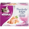 (10 Pack) Whiskas Purrfectly Fish Variety Pack Wet Cat Food, Featuring Salmon, 3 oz. Pouches