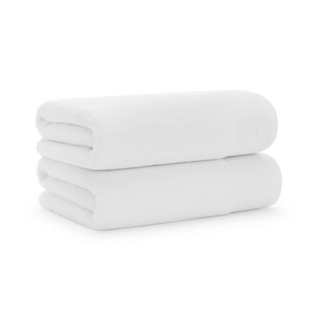 UPC: 0086553166493 | Aston & Arden Anatolia Turkish Bath Towels (2 Pack) 30×60 600 GSM White Solid Woven Linen-Inspired Dobby Ring Spun Combed Cotton